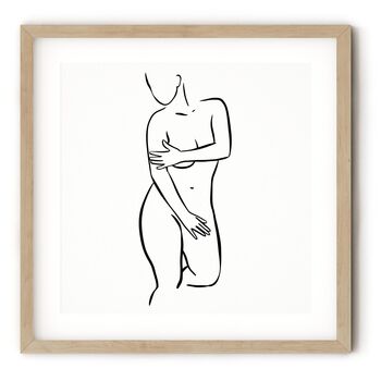 Nude Line Figure Art Print, 3 of 4