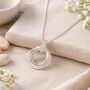 30th Birthday Sterling Silver Three Ring Pendant Necklace, thumbnail 2 of 4