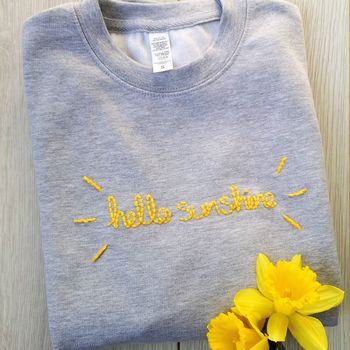 Hello Sunshine Hand Embroidered Sweater, 4 of 5