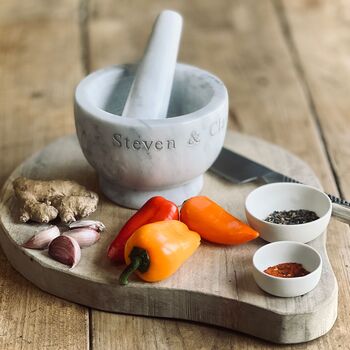 Personalised Marble Pestle And Mortar, 3 of 6