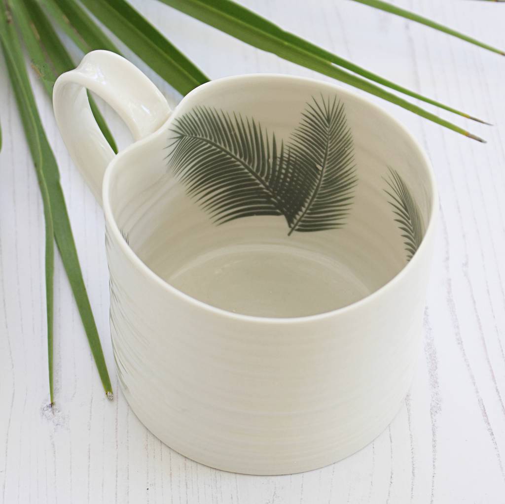 Palm Leaf Straight Sided Mug, 1 of 3