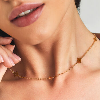 Personalised Gold Clover Necklace – Delicate Charm With Meaningful Elegance, 2 of 8