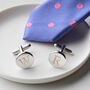 Personalised Round Cufflinks, thumbnail 4 of 9