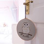 Personalised Owl Children's Room Hoop Wall Hanging, thumbnail 1 of 4