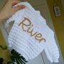 Personalised Hand Embroidered Baby Cardigan, thumbnail 2 of 7