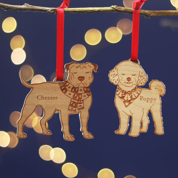 Personalised Dog Breed Christmas Tree Decoration, 3 of 9
