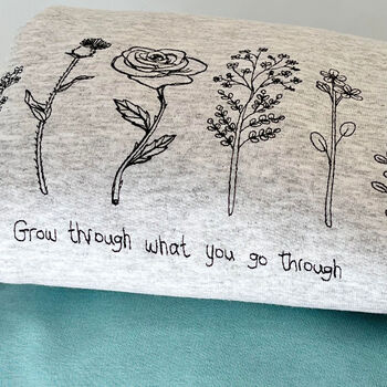 Grow Through What You Go Through Embroidered Sweatshirt, 4 of 5