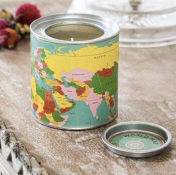 Map Design Scented Candle Tin, 2 of 3