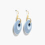Two Toned Blue Circular Earrings, thumbnail 4 of 6