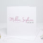 Personalised New Baby Calligraphy Card, thumbnail 2 of 5