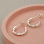 Sterling Silver Curved Small Hoop Earrings, thumbnail 5 of 11