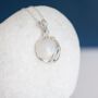 Sterling Silver Rainbow Moonstone Necklace, thumbnail 2 of 10