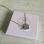 Double Sided Grey Iridescent Single Clover Necklace, thumbnail 6 of 6