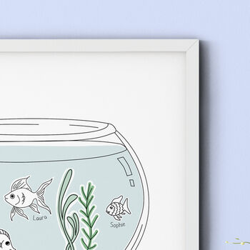 Personalised Family Print, Fish Bowl, 2 of 5