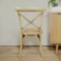 French Grey X Back Dining Chair, thumbnail 3 of 8
