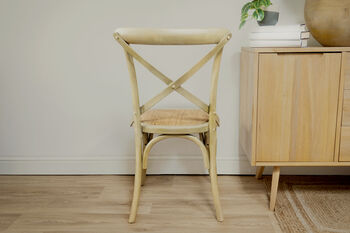 French Grey X Back Dining Chair, 3 of 8