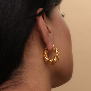 18 K Gold Plated Valentina Hoops, 7 of 7