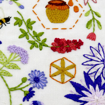 Bees And Blossoms Hand Embroidery Kit, 5 of 12