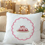 Cherry Christmas Pudding Cushion, thumbnail 4 of 5
