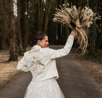 Ivory Celestial Till Death Bridal Jacket, 3 of 10