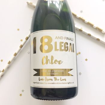 Personalised 18th Birthday Champagne/Prosecco Label, 2 of 8
