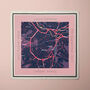 Personalised Pink Romance 'Where We Started' Map Scarf, thumbnail 6 of 12