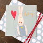 Gold Foiled Baby Bunny Boy Card, thumbnail 1 of 5