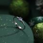 Sterling Silver Tiny Moonstone Ring, thumbnail 2 of 12