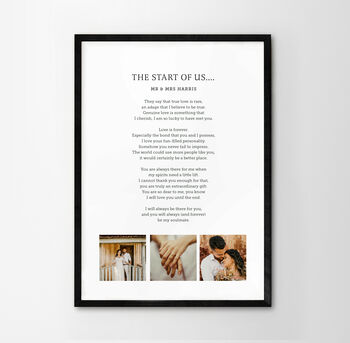 Personalised Photo Poem Funeral Print, 5 of 7