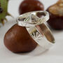 Horse Chestnut Wedding Bands In Eco Silver, thumbnail 1 of 7
