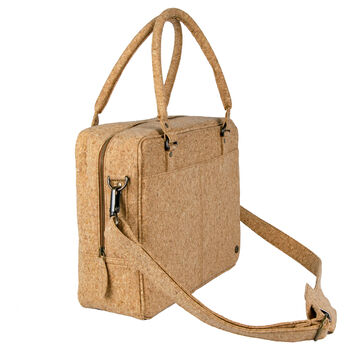 Personalised Cork Leather Oxford Zip Up Satchel, 9 of 9