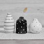 Set Of Three Monochrome Bud Vase, thumbnail 1 of 2