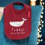Personalised Nordic Whale First Christmas Bib, thumbnail 3 of 7