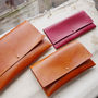 'Hidden Message' Personalised Leather Clutch Bag, thumbnail 8 of 12