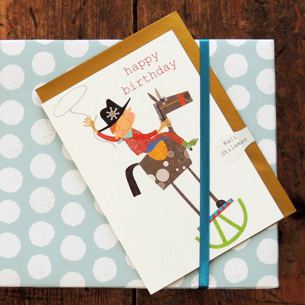 Cowboy Birthday Card By Kali Stileman Publishing | notonthehighstreet.com