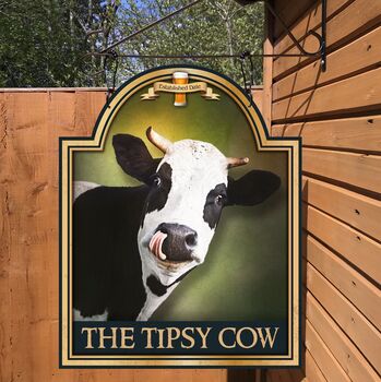 The Tipsy Cow Personalised Bar Sign, 7 of 9