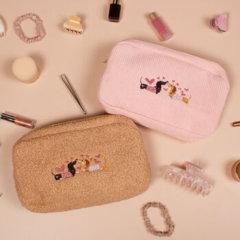 Dachshund Embroidered Make Up And Cosmetics Bag, 2 of 3