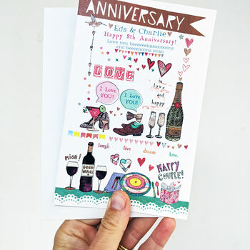 Personalised Anniversary Card, 3 of 3