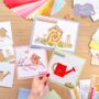 Gardener's World Card Making Kit | Garden Shed Watering Can Bird House, thumbnail 1 of 7