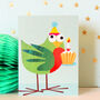 Mini Bird And Cake Card, thumbnail 3 of 5