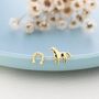 Sterling Silver Mismatched Running Horse And Horseshoe Stud Earrings, thumbnail 5 of 12