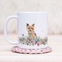 Yorkshire Terrier Floral Wrap Mug, thumbnail 1 of 2
