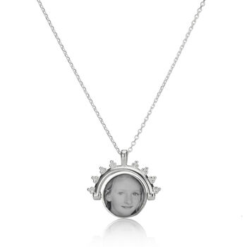 Personalised Silver Photo Spinner Necklace, 3 of 5