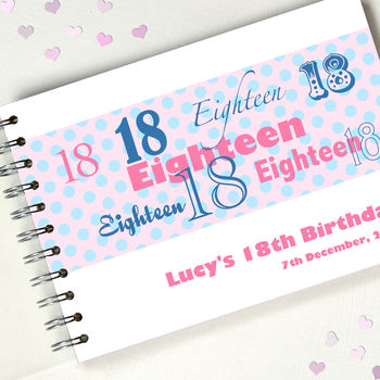 Personalised 18th Birthday Guest Book, 3 of 10