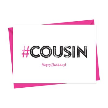 Hashtag Cousin Birthday Card, 5 of 6