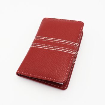 Red Leather Cricket Notebook Wallet, 4 of 8