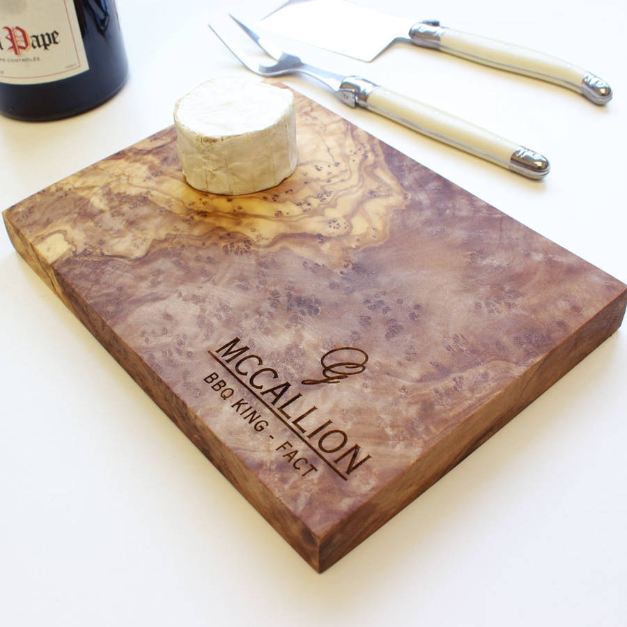 personalised engraved chopping / cheese board by the rustic dish ...