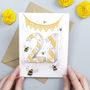 Happy 21st Birthday Greeting Card Bumble Bees, thumbnail 2 of 2