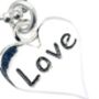 Sterling Silver Love Heart Charm, thumbnail 1 of 2