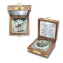Vintage Brass Compass With Wooden Box And Engraved Quote, thumbnail 1 of 12